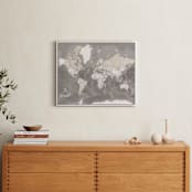 "Davey detailed world map" - Art Print in Earth tones by Rosana Laiz Blursbyai - In a Room