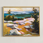 "In the Heights" - Art Print in Sienna by Jess Franks - Framed