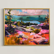 "Look Out" - Art Print in Olive by Jess Franks - Framed