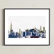 "layers of skyline" - Art Print in White by Van Tsao - Framed