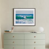 "Surfer Dude " - Art Print in ocean blue green by Sea and Sky - In a Room