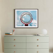 "Hoop Dreams" - Art Print in Punch Blue by Keely Norton Owendoff - In a Room