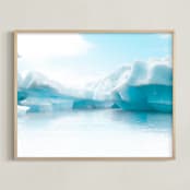 "Crystalline Shapes#2" - Art Print in freeze point by Van Tsao - Framed