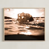 "Free as the Sea" - Art Print in Golden Hour by Ashley Kaneko - Framed