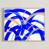 "Summer Sand Dunes" - Art Print in Summer Blue by Christina Flowers - Framed