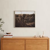 "Abstract Fields of Gold" - Art Print in Brown Sunset by CedarandGrey - In a Room