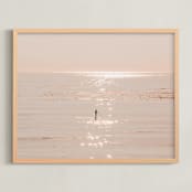 "I Want To Dive Into Your Ocean" - Art Print in Paradise Peach by Summer Strauch - Framed