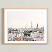 "French Dreams" - Art Print in Hazy Gray by Annie Montgomery - Framed
