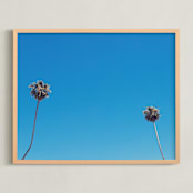"Space & Boundaries I" - Art Print in Sky Blue by Caroline Mint - Framed