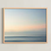 "Peaceful Wave" - Art Print in Peaceful Blue by Cristina Marie - Framed