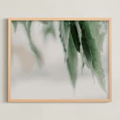 "rustling mist" - Art Print in artichoke green by Alicia Abla - Framed
