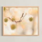 "under the sweetgum tree" - Art Print in peach cobbler by Alicia Abla - Framed