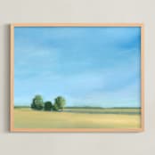 "Trees in the Distance" - Art Print in Trees in the Distance by Jen Tips - Framed