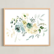 "Wilde" - Art Print in Verdigris by Leah Bisch - Framed