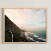 "Icelandic Sunset" - Art Print in Icelandic Sunset peach by Rosie Elena Thompson - Framed