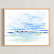 "Shore 1" - Art Print in sea by Roberta Hoiness Art - Framed