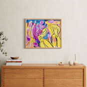 "Rhapsody in Pink" - Art Print in Favorite Fuchsia by Maran Ree Whiting - In a Room