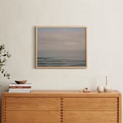 "Calm Ocean Waters" - Art Print in Pink Blues by Helen Makadia - In a Room