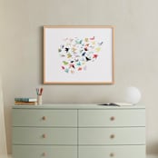 "Songbirds" - Art Print in Multi-Colored by Eve Schultz - In a Room