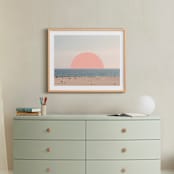 "Feels Like Summer" - Art Print in Salmon by Kimberly Young - In a Room