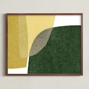 "spatial divide one" - Art Print in citron by Carrie Moradi - Framed