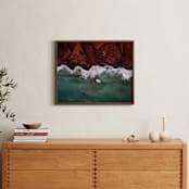 "mountain tide" - Art Print in Sea Green by Jenn Lampl - In a Room