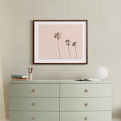 "Pink Sky & Palms" - Art Print in blush pink by Caroline Mint - In a Room