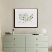 "State Birds of the USA" - Art Print in Natural by Cynthia Jacquette - In a Room