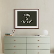 "Little Explorer Flag" - Art Print in Pine Green by Darby McGuire - In a Room