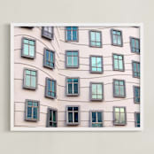 "Windows" - Art Print in Light Pink by Igor - Framed