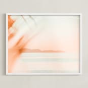 "isla obscura I" - Art Print in coral by Kamala Nahas - Framed