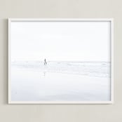 "September West" - Art Print in Fog Blue by Krissy Bengtson - Framed