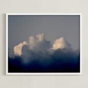 "Blue Dusk" - Art Print in Royal Blue by Jonathan Brooks - Framed