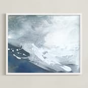 "Iron Sky" - Art Print in Iron grey/blue by Teodora Guererra - Framed