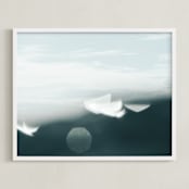 "Surface Tension 1" - Art Print in ocean by Kamala Nahas - Framed