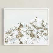 "Majestics Three" - Art Print in Golden Sand by Emily Magone - Framed