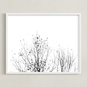 "Fly Fly Away" - Art Print in Night by Karen Kaul - Framed