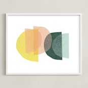 "paper melody" - Art Print in citrus by Carrie Moradi - Framed
