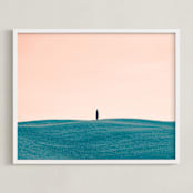 "Tuscan Hills 01" - Art Print in Sunset by Kelsey Mucci - Framed