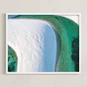 "The Emerald Lagoon" - Art Print in Emerald Green by Benno and Noosa - Framed