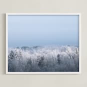 "Frosted Horizon" - Art Print in Natural Light by Three Wings North - Framed