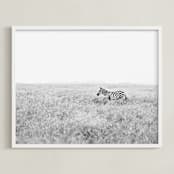 "Going Into the Wild" - Art Print in Black and White by Alison Holcomb - Framed