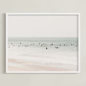 "Next To You In Malibu" - Art Print in Seascape Green by Summer Strauch - Framed