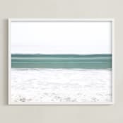 "Wave Crest II" - Art Print in Marine by Shannon Howard - Framed