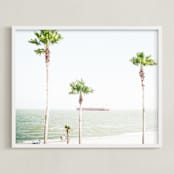 "White Hot" - Art Print in White Hot by Erin Beutel - Framed
