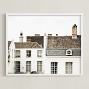 "Ghent" - Art Print in Slate by Heather Deffense - Framed