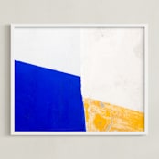 "Color Block" - Art Print in Sun by Heather Deffense - Framed
