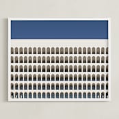 "Do not stop the clock" - Art Print in Beige by Massimiliano Massimo Borelli - Framed