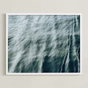 "Mint wave" - Art Print in Waves by Lying on the grass - Framed