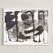 "Slowmotionary" - Art Print in Black by Misty Hughes - Framed